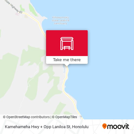 Kamehameha Hwy + Opp Laniloa St map