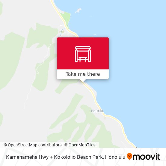 Kamehameha Hwy + Kokololio Beach Park map