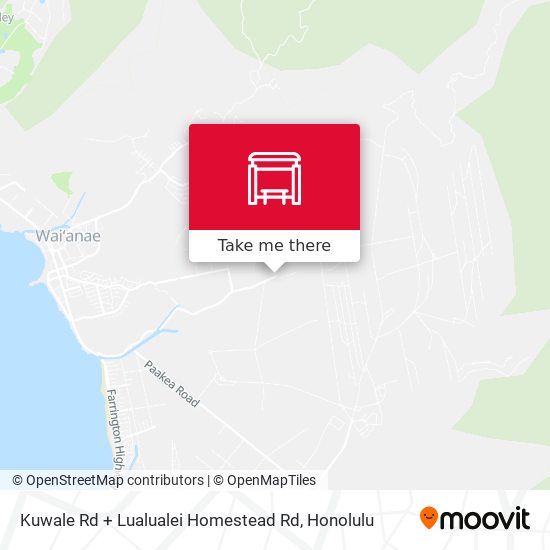 Mapa de Kuwale Rd + Lualualei Homestead Rd