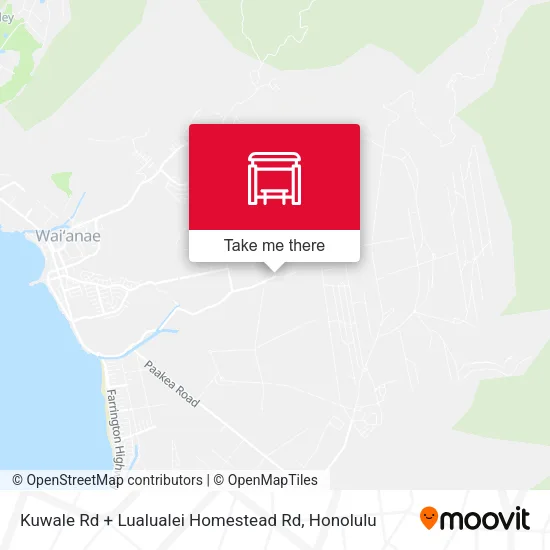 Mapa de Kuwale Rd + Lualualei Homestead Rd