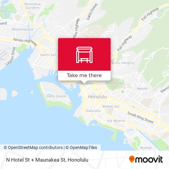 Mapa de N Hotel St + Maunakea St