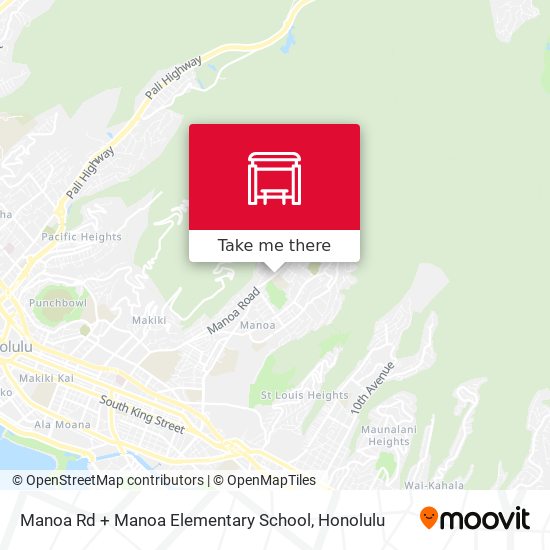 Manoa Rd + Manoa Elementary School map