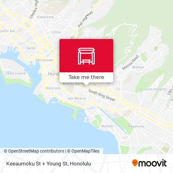 Mapa de Keeaumoku St + Young St