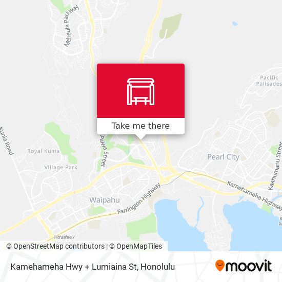 Mapa de Kamehameha Hwy + Lumiaina St