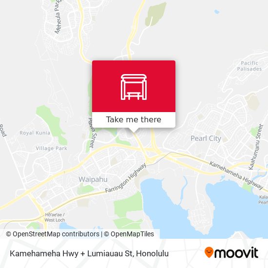 Mapa de Kamehameha Hwy + Lumiauau St