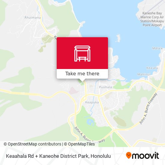 Keaahala Rd + Kaneohe District Park map