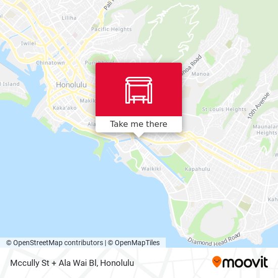 Mccully St + Ala Wai Bl map