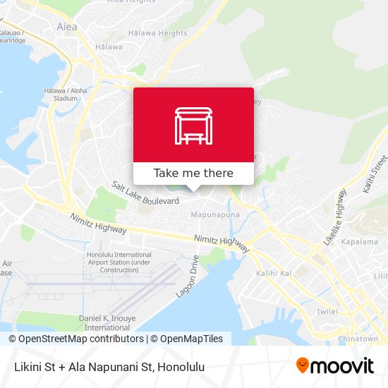 Likini St + Ala Napunani St map