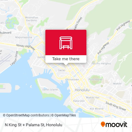 Mapa de N King St + Palama St