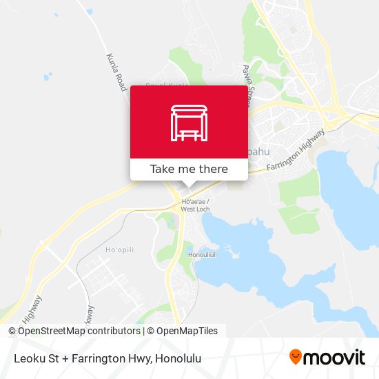 Leoku St + Farrington Hwy map
