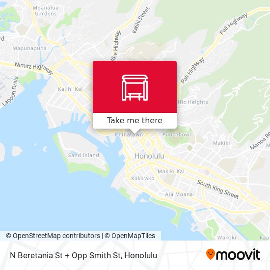 Mapa de N Beretania St + Opp Smith St
