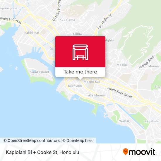 Mapa de Kapiolani Bl + Cooke St