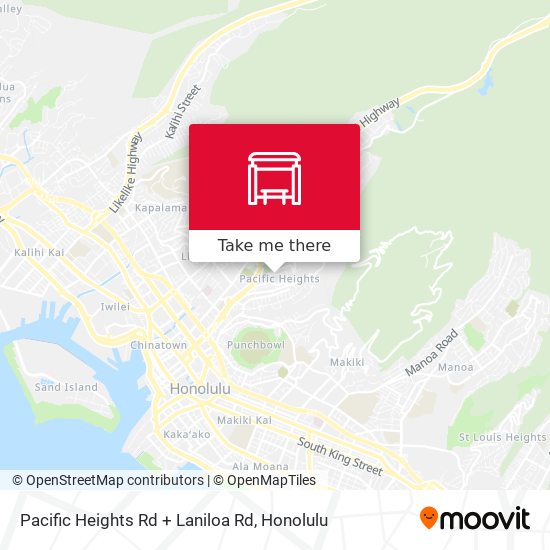 Pacific Heights Rd + Laniloa Rd map