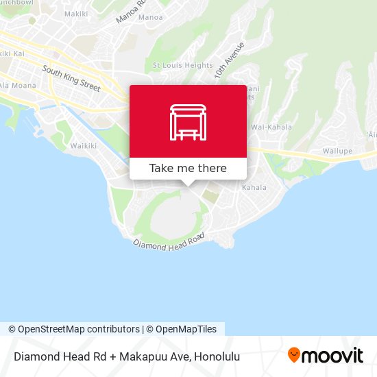 Diamond Head Rd + Makapuu Ave map
