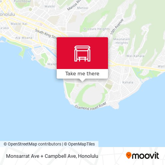 Monsarrat Ave + Campbell Ave map