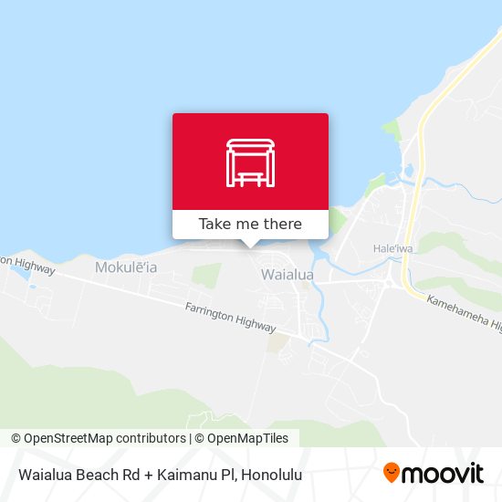 Waialua Beach Rd + Kaimanu Pl map