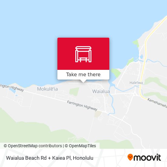 Mapa de Waialua Beach Rd + Kaiea Pl