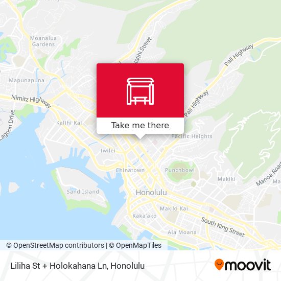 Liliha St + Holokahana Ln map