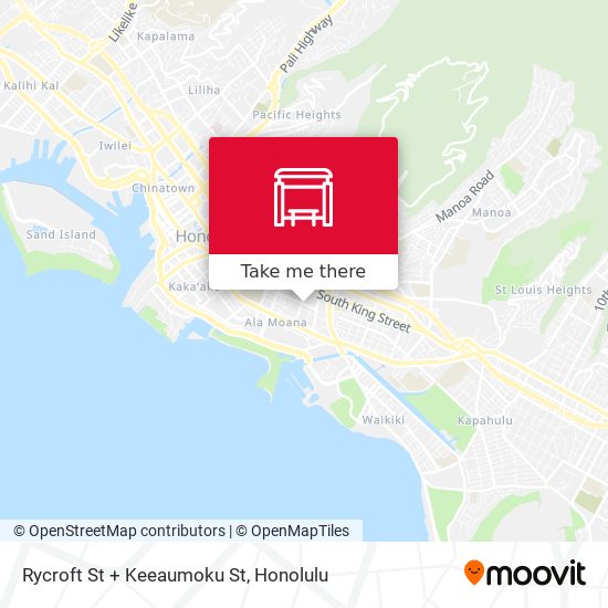 Rycroft St + Keeaumoku St map