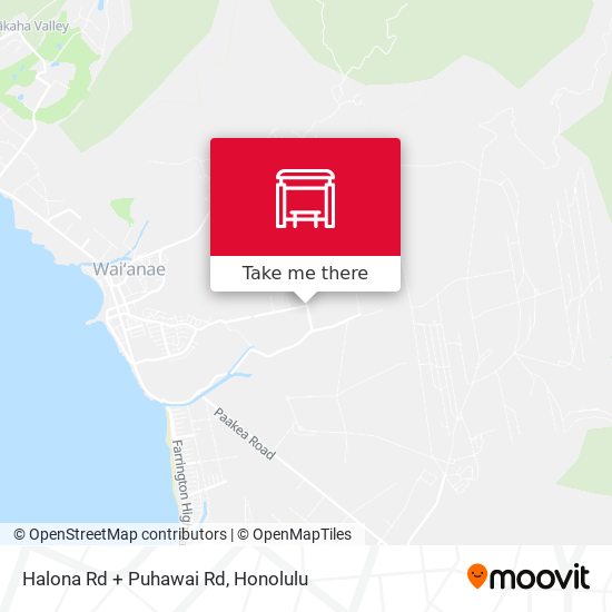 Halona Rd + Puhawai Rd map