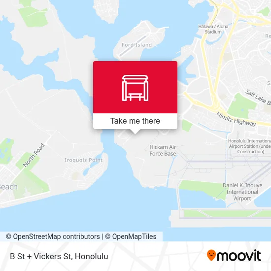 B St + Vickers St map