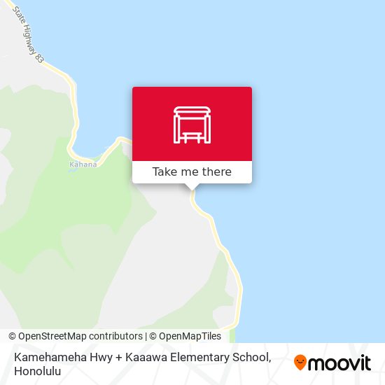 Kamehameha Hwy + Kaaawa Elementary School map