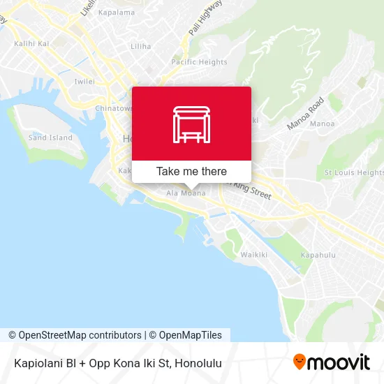 Kapiolani Bl + Opp Kona Iki St map
