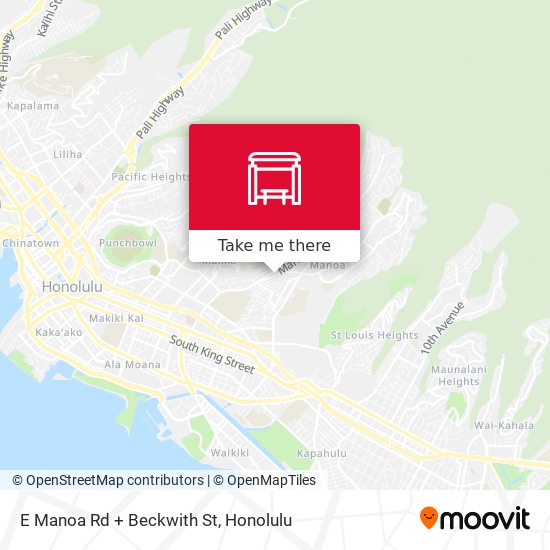 E Manoa Rd + Beckwith St map