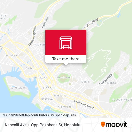 Kanealii Ave + Opp Pakohana St map