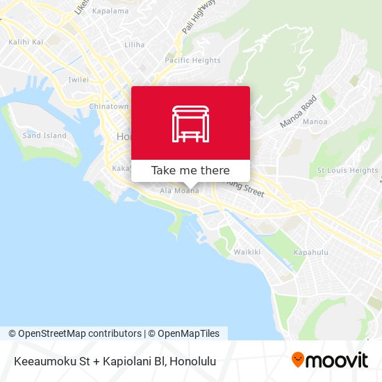 Keeaumoku St + Kapiolani Bl map
