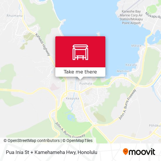 Pua Inia St + Kamehameha Hwy map