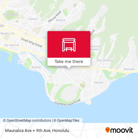 Maunaloa Ave + 9th Ave map