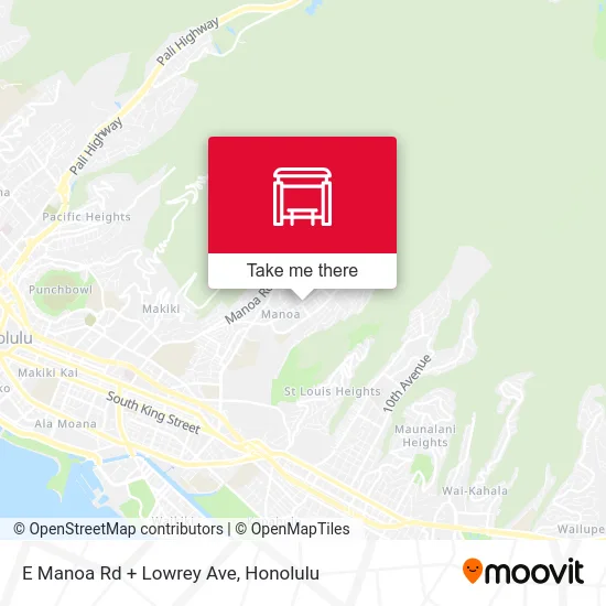 E Manoa Rd + Lowrey Ave map