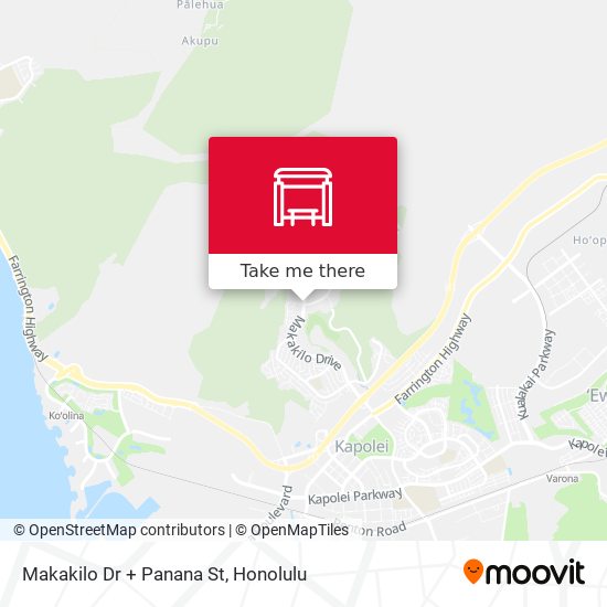 Makakilo Dr + Panana St map