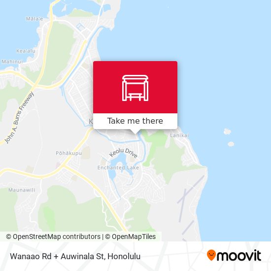 Mapa de Wanaao Rd + Auwinala St