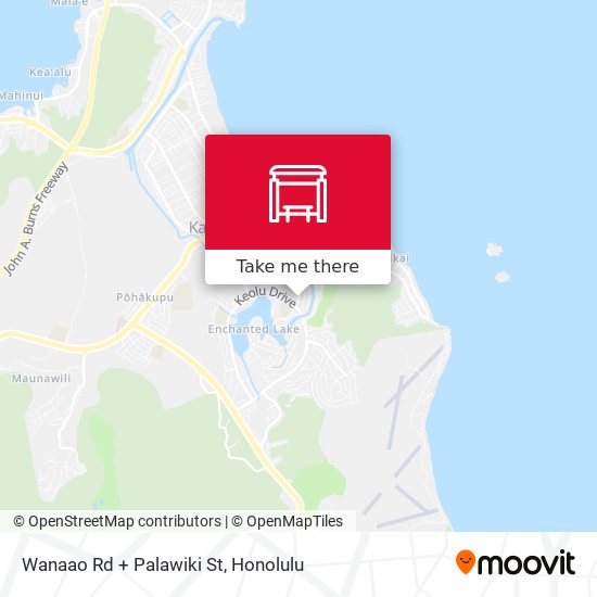 Wanaao Rd + Palawiki St map
