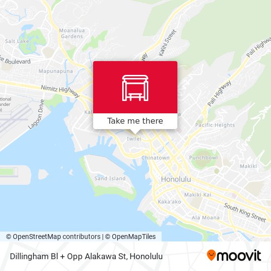 Mapa de Dillingham Bl + Opp Alakawa St