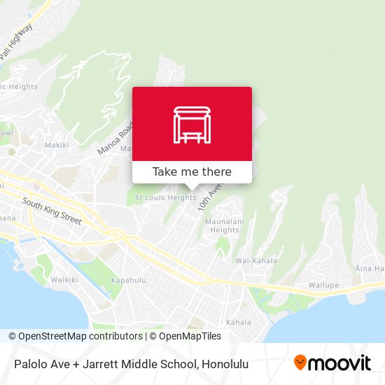 Mapa de Palolo Ave + Jarrett Middle School