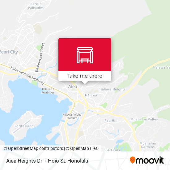 Aiea Heights Dr + Hoio St map
