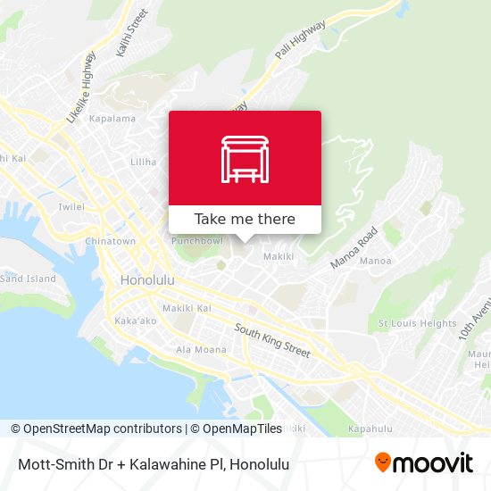 Mapa de Mott-Smith Dr + Kalawahine Pl