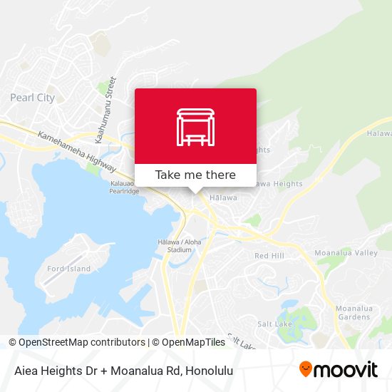 Aiea Heights Dr + Moanalua Rd map