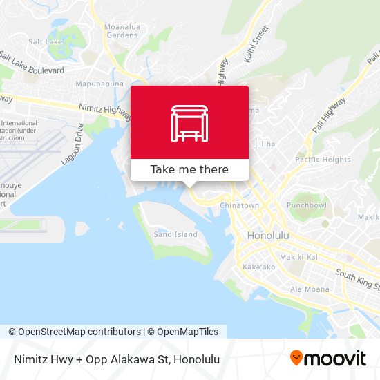 Mapa de Nimitz Hwy + Opp Alakawa St