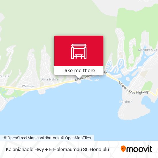 Mapa de Kalanianaole Hwy + E Halemaumau St