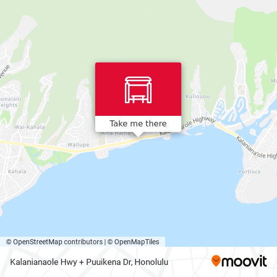 Mapa de Kalanianaole Hwy + Puuikena Dr