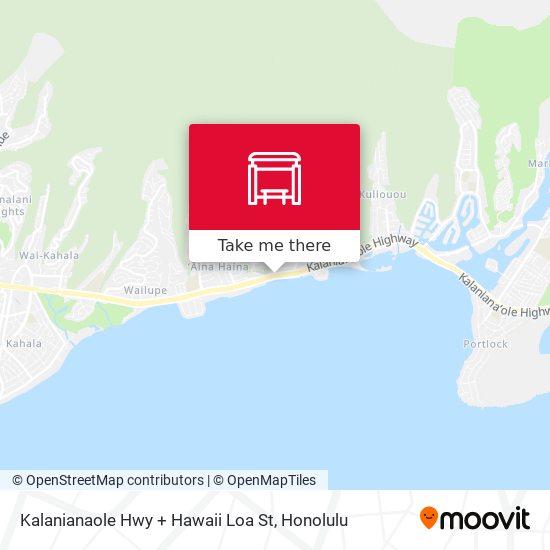 Kalanianaole Hwy + Hawaii Loa St map