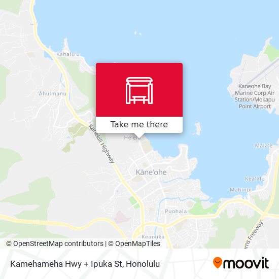 Kamehameha Hwy + Ipuka St map