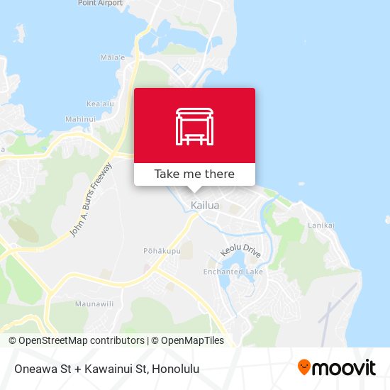 Mapa de Oneawa St + Kawainui St