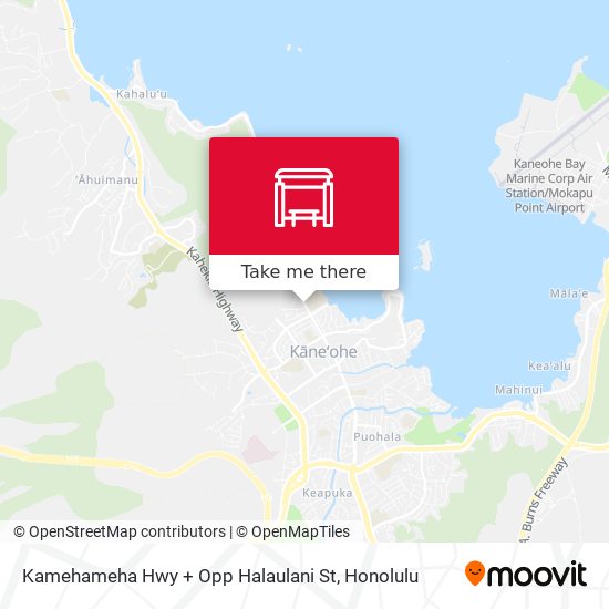 Mapa de Kamehameha Hwy + Opp Halaulani St