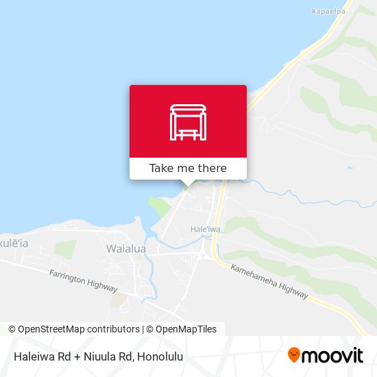 Haleiwa Rd + Niuula Rd map