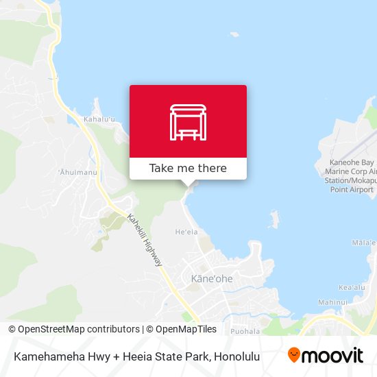 Kamehameha Hwy + Heeia State Park map